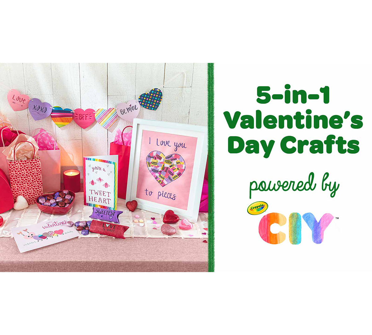 Valentine's Day 5-in-1 Craft Kit Components
